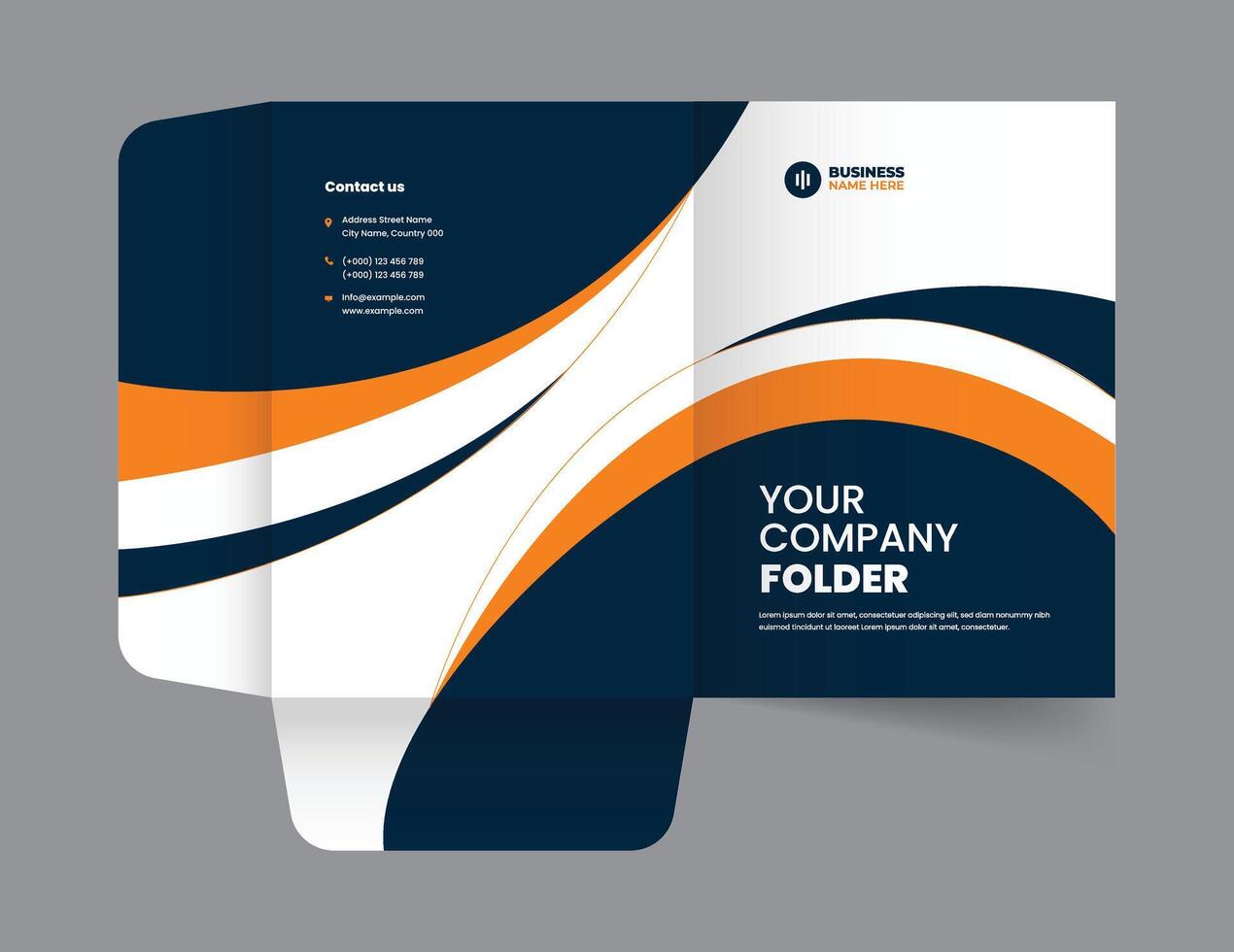Modern Presentation Folder Layout Template vector