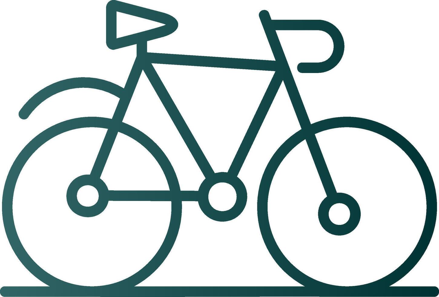 Bicycle Line Gradient Icon vector