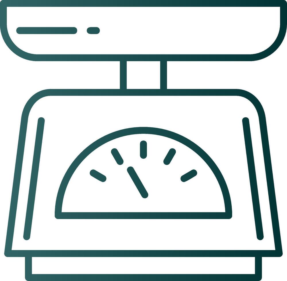 Weighing Line Gradient Icon vector