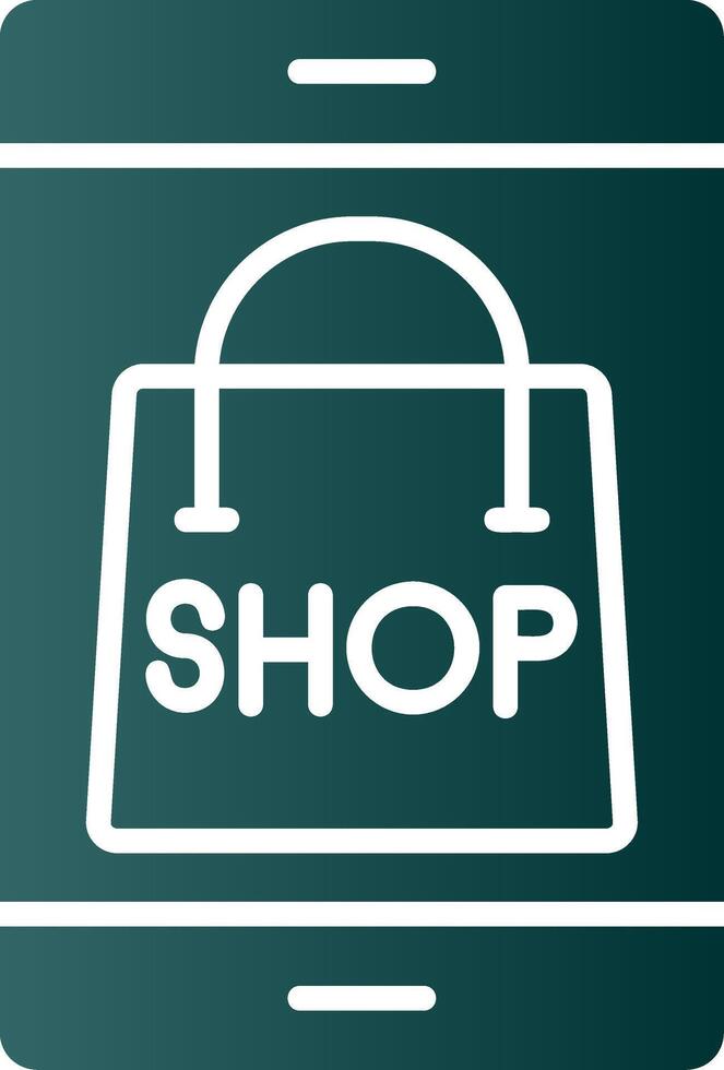 OnGlyph Gradient Shoping Glyph Gradient Icon vector