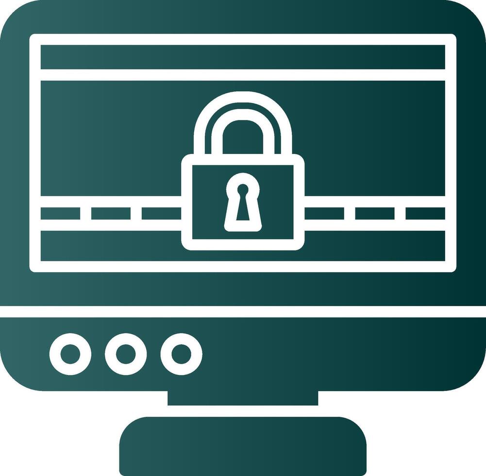 Ransomware Glyph Gradient Icon vector