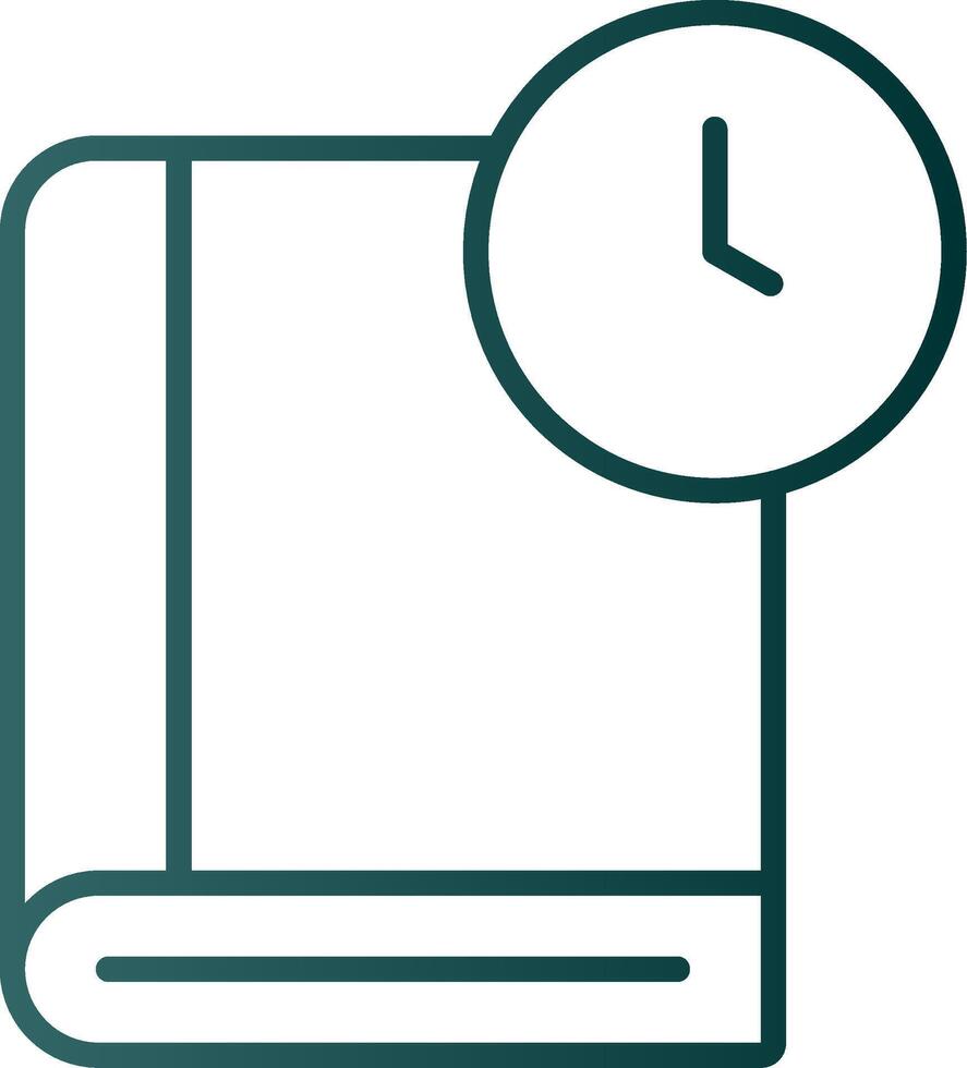 History Line Gradient Icon vector