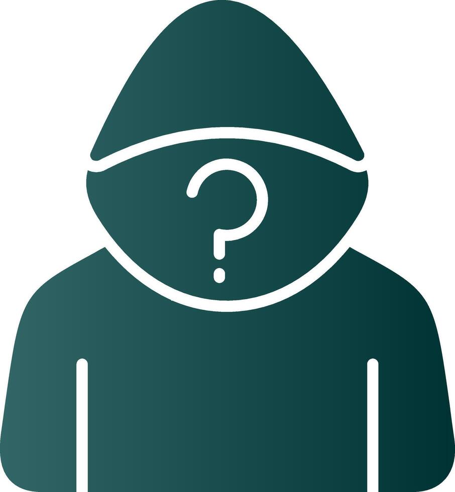 Anonymity Glyph Gradient Icon vector