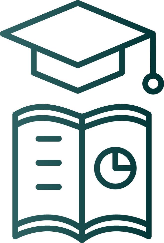 Learning Analytics Line Gradient Icon vector
