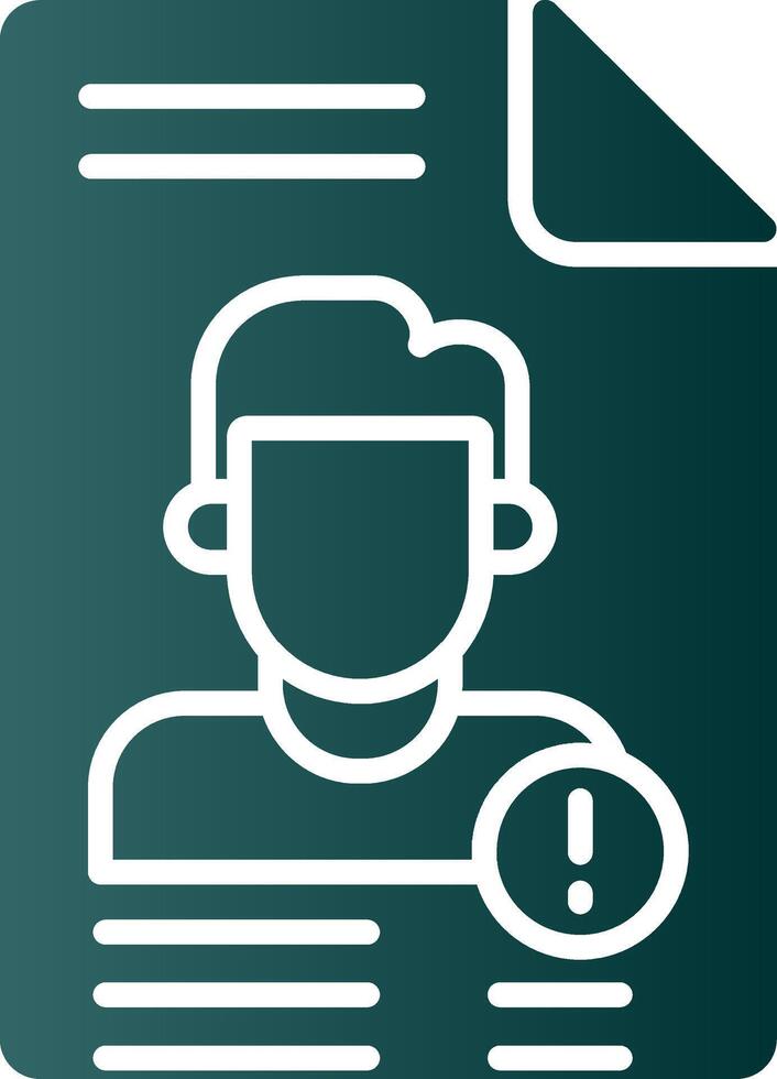 Personal Informsation Glyph Gradient Icon vector