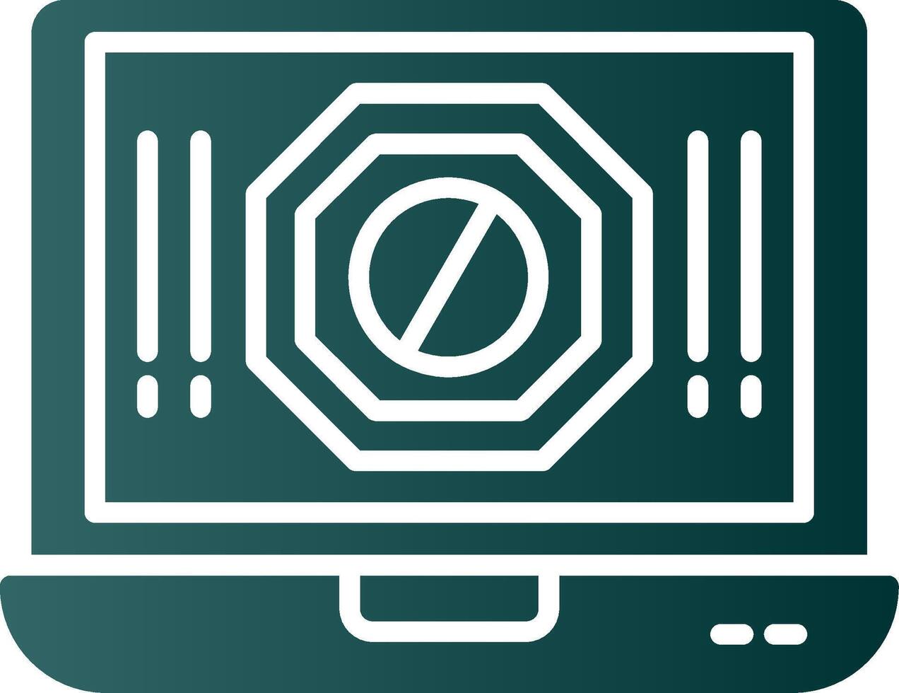 Ad Blocker Glyph Gradient Icon vector