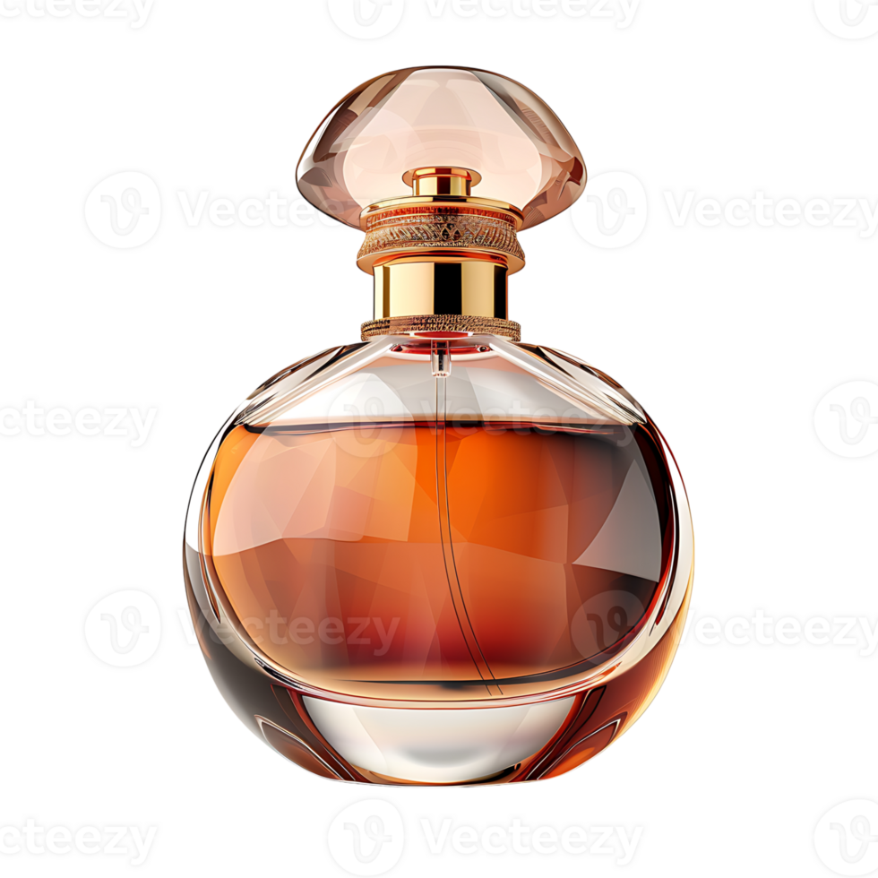 Luxury perfume bottle on isolated transparent background png