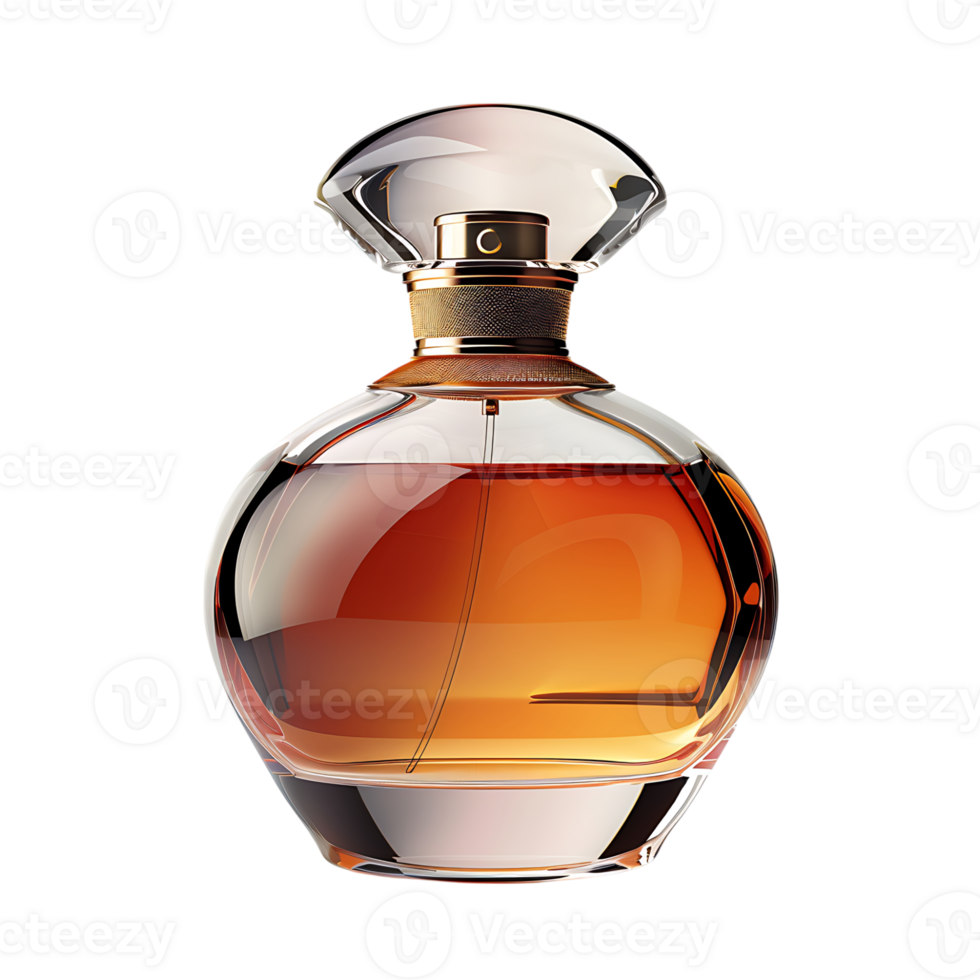 Luxury perfume bottle on isolated transparent background png