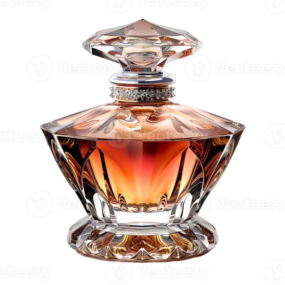 Luxury perfume bottle on isolated transparent background png