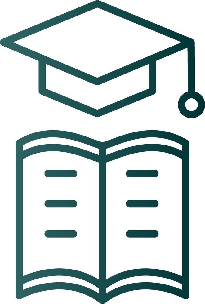 Learning Management Line Gradient Icon vector
