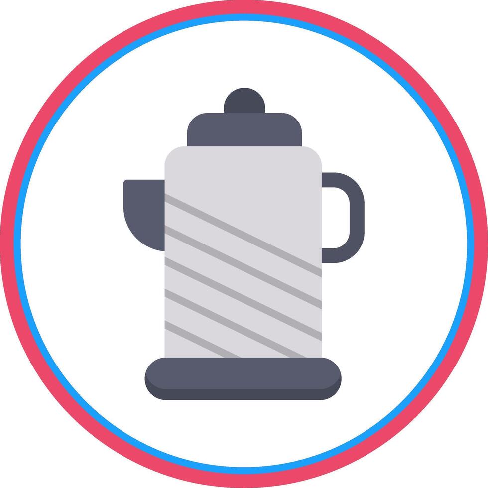 Kettle Flat Circle Icon vector