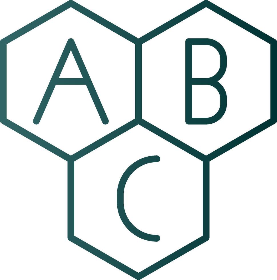 Alphabet Line Gradient Icon vector