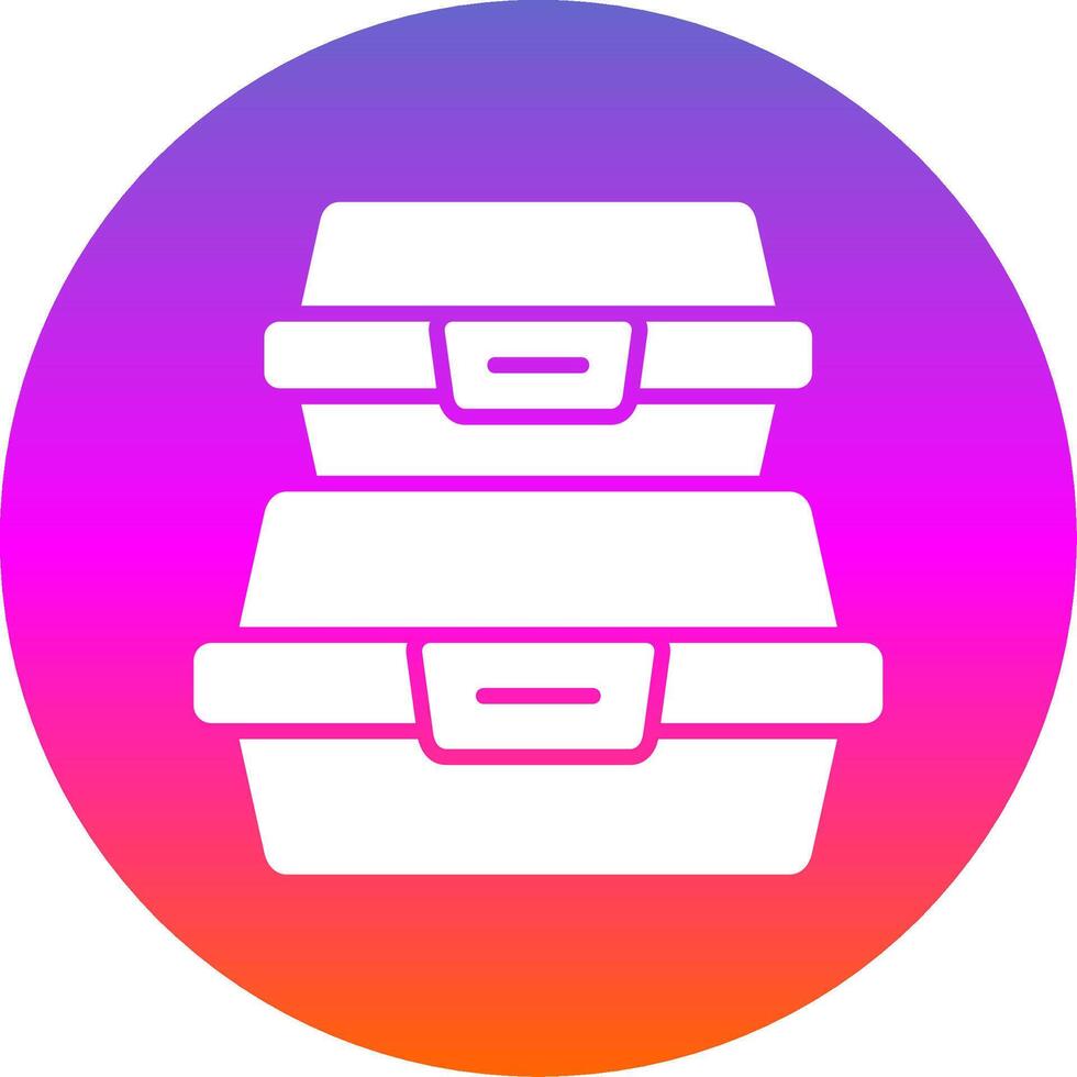 Food Container Glyph Gradient Circle Icon Design vector
