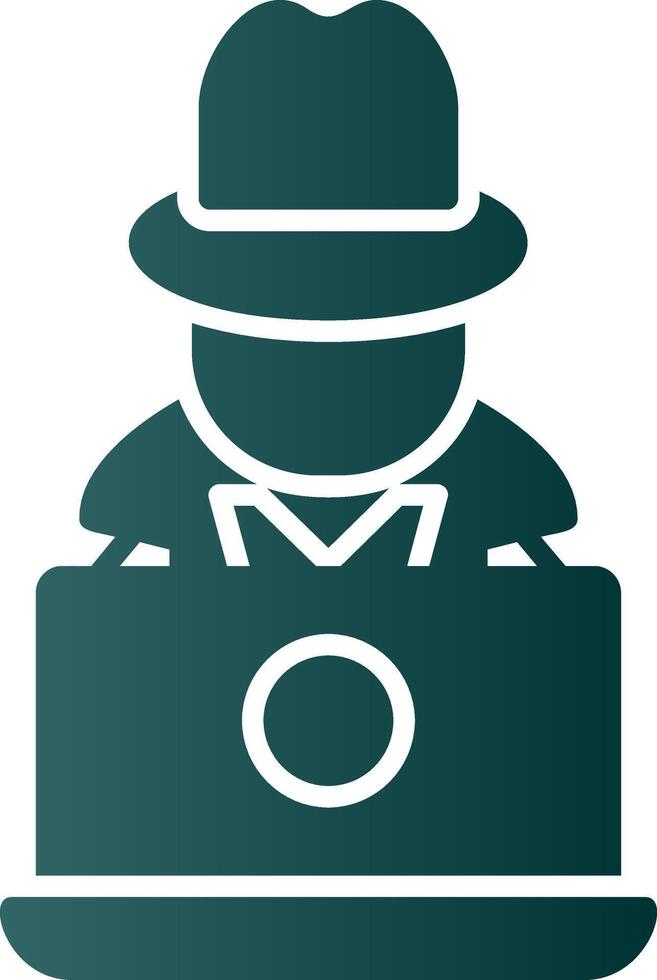 Hacker Glyph Gradient Icon vector