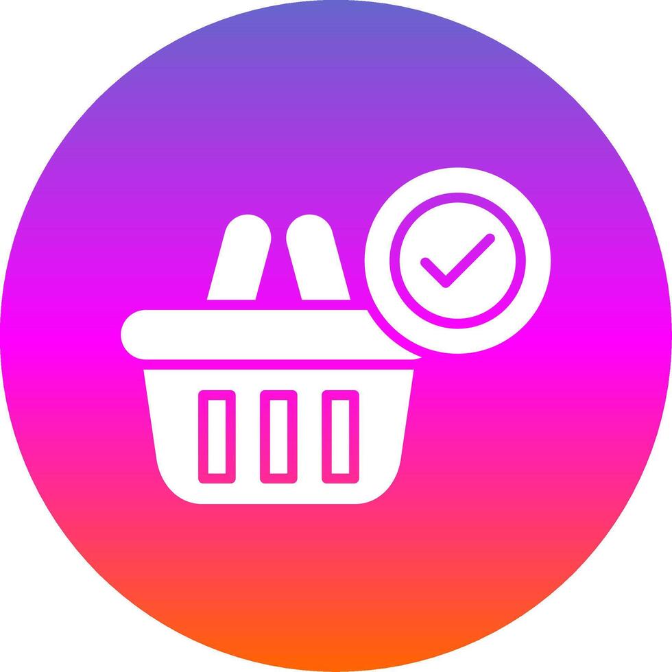 Basket Glyph Gradient Circle Icon Design vector