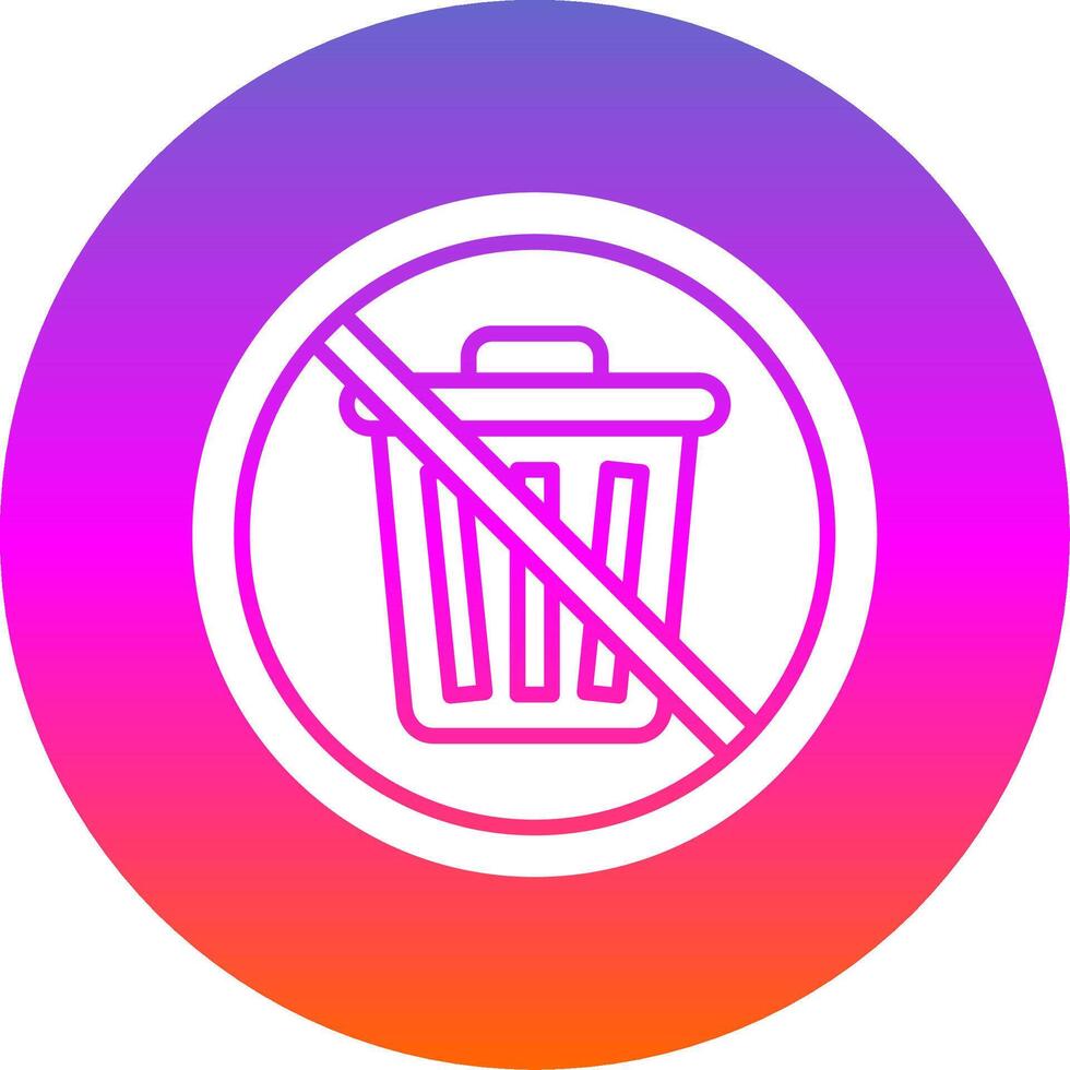 Prohibited Sign Glyph Gradient Circle Icon Design vector