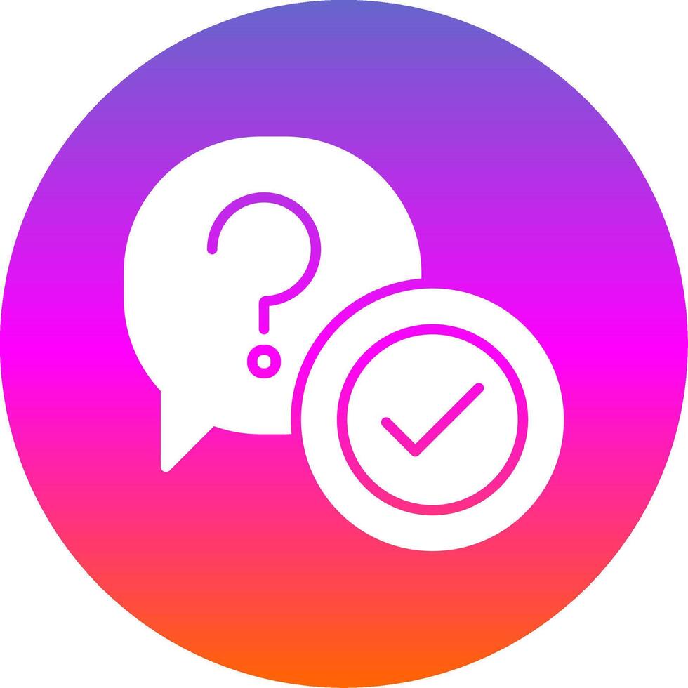 Question Glyph Gradient Circle Icon Design vector