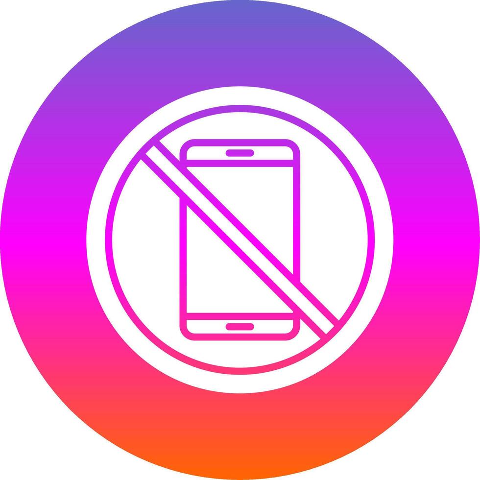Prohibited Sign Glyph Gradient Circle Icon Design vector