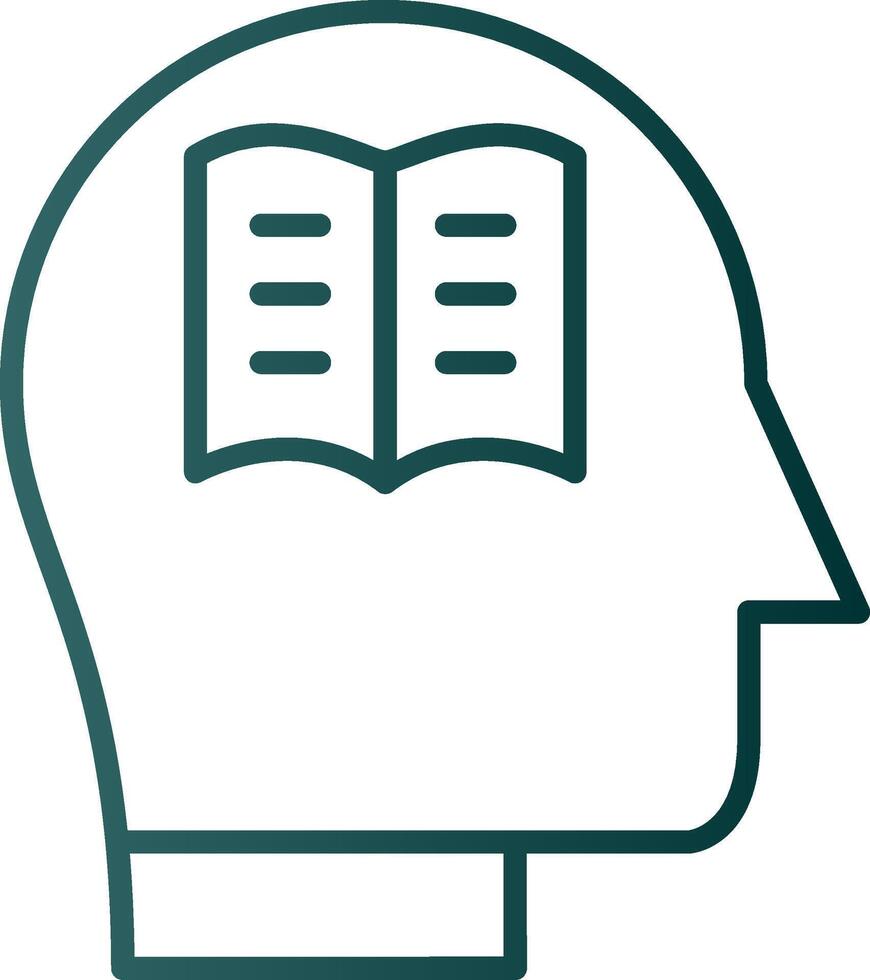 Knowledge Line Gradient Icon vector