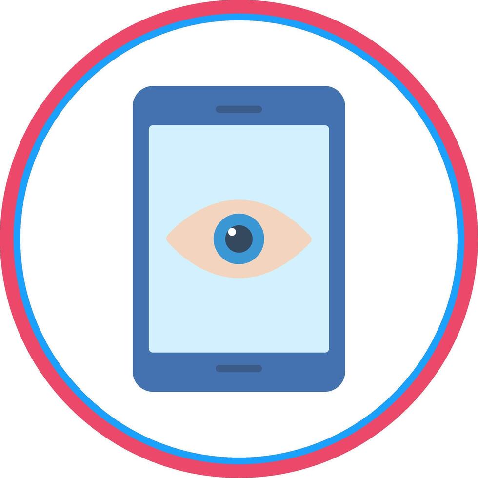 Smartphone Flat Circle Icon vector