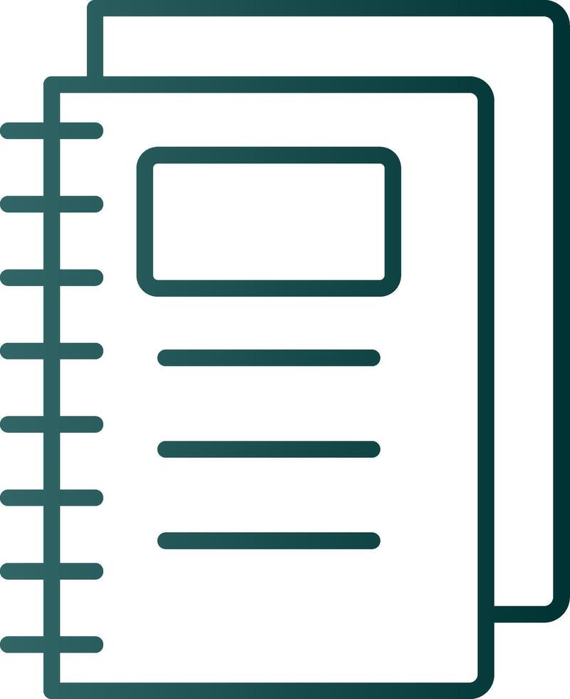 Notebook Line Gradient Icon vector