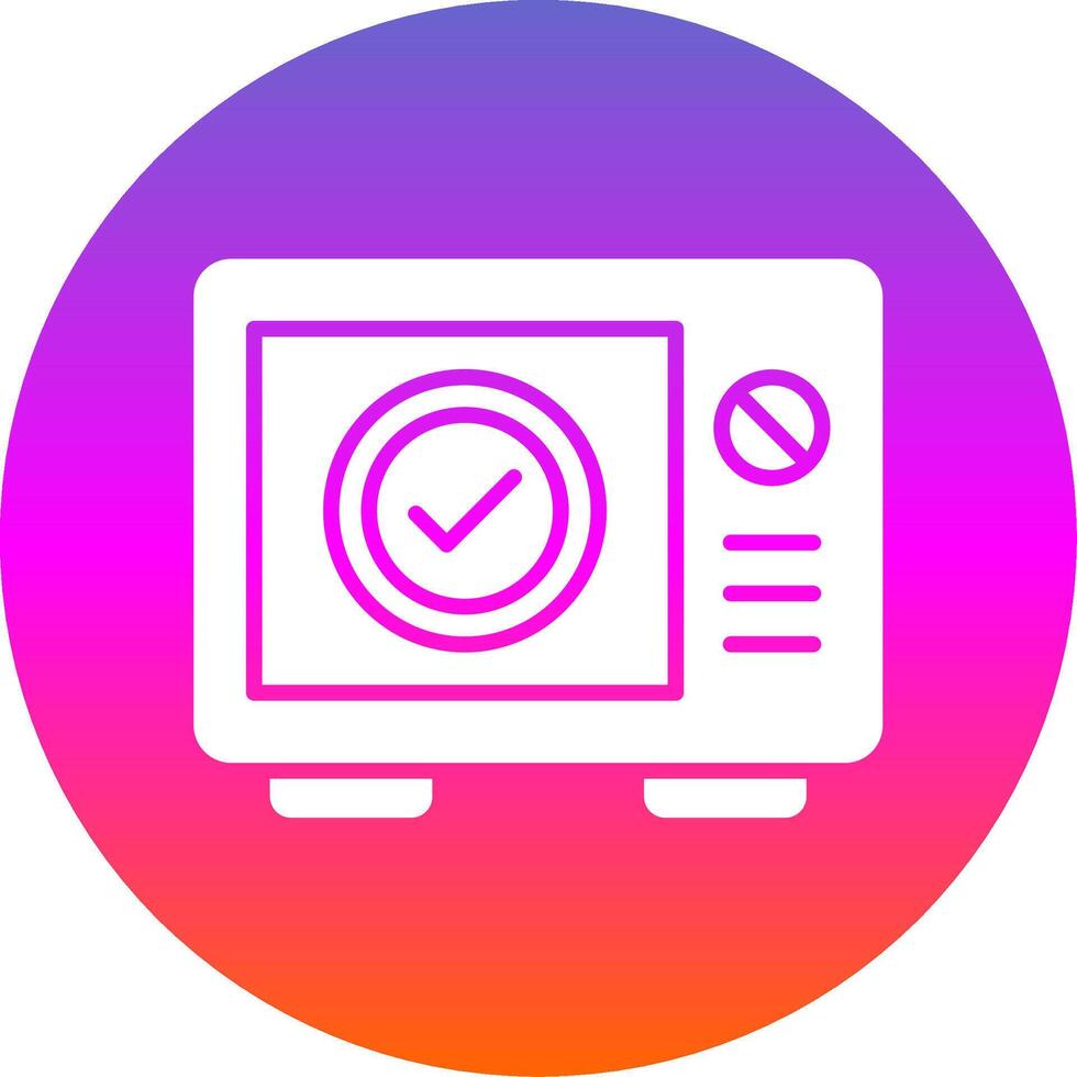 Microwave Glyph Gradient Circle Icon Design vector