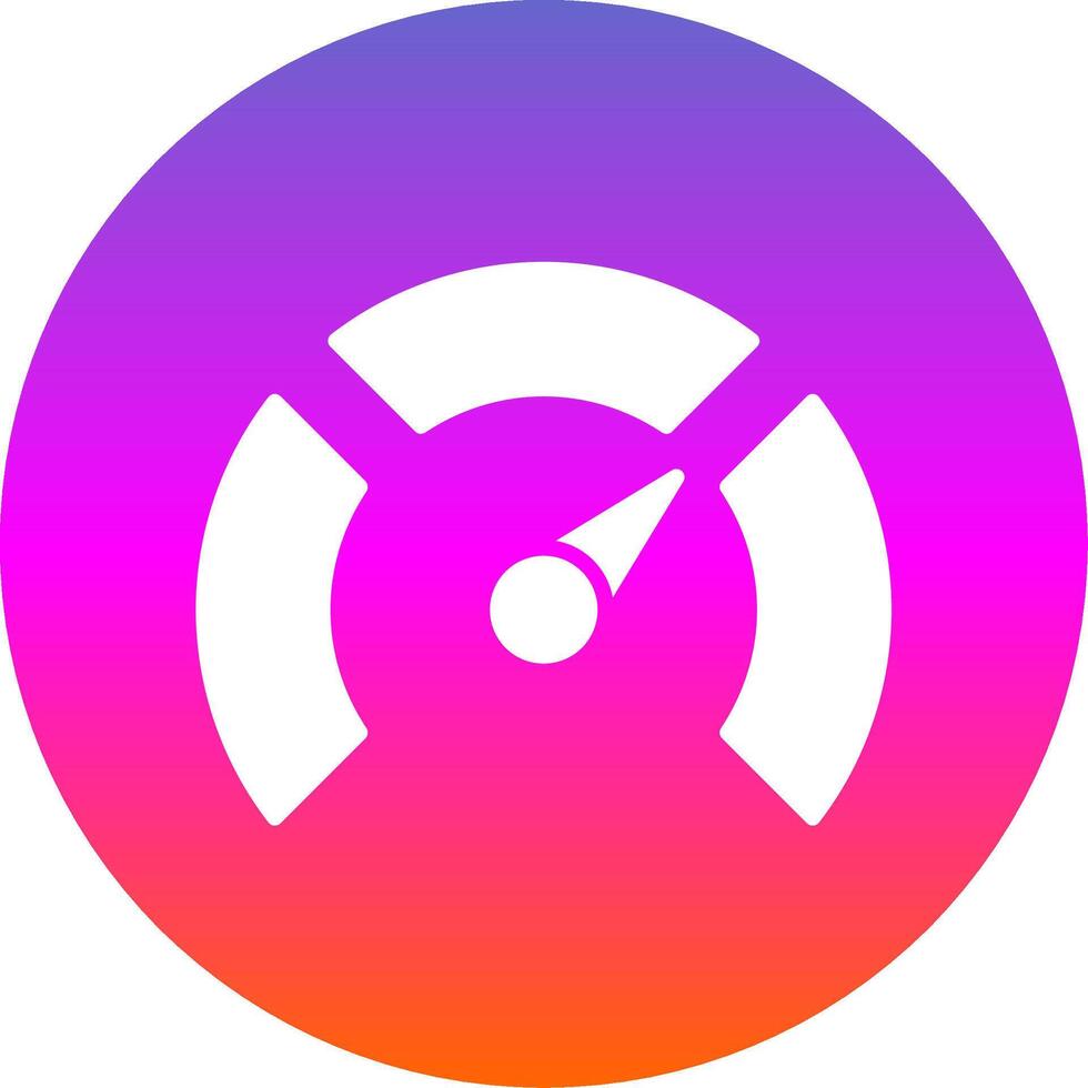 Gauge Glyph Gradient Circle Icon Design vector