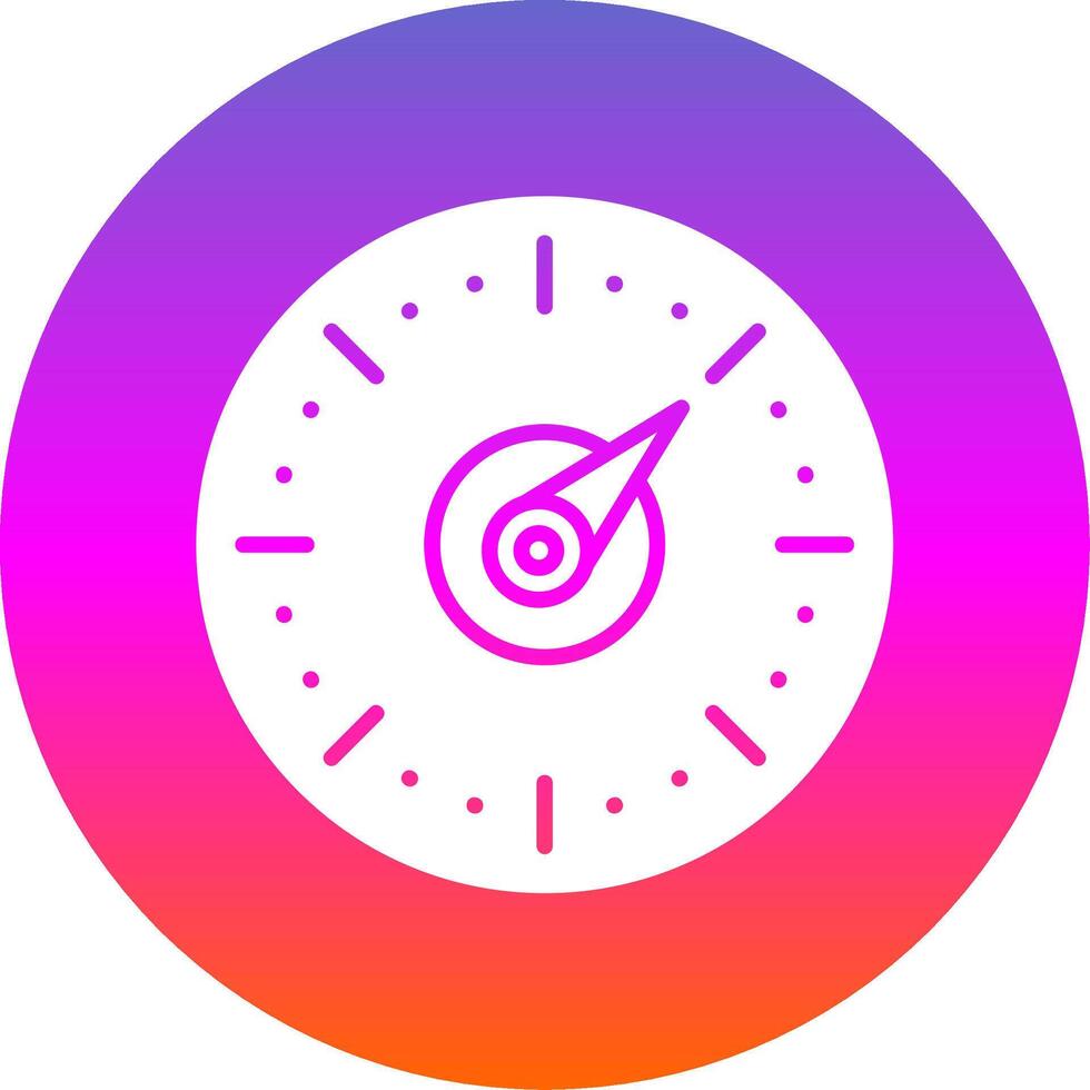 Timer Glyph Gradient Circle Icon Design vector
