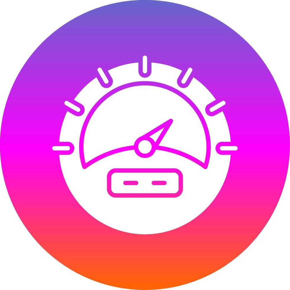 Gauge Glyph Gradient Circle Icon Design vector