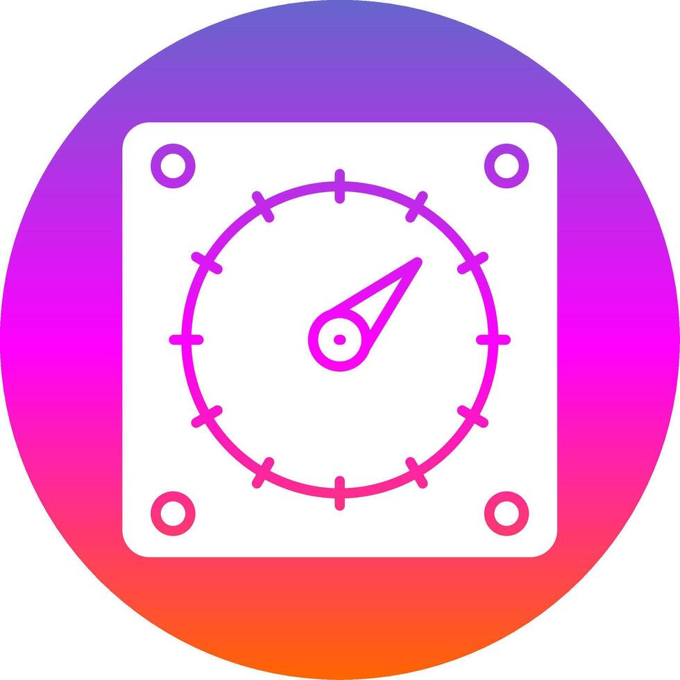 Timer Glyph Gradient Circle Icon Design vector