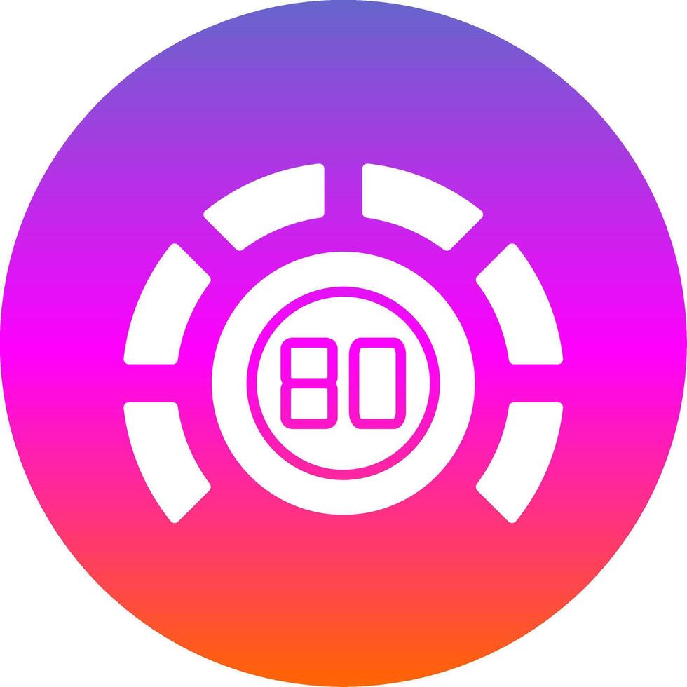 Thermostat Glyph Gradient Circle Icon Design vector