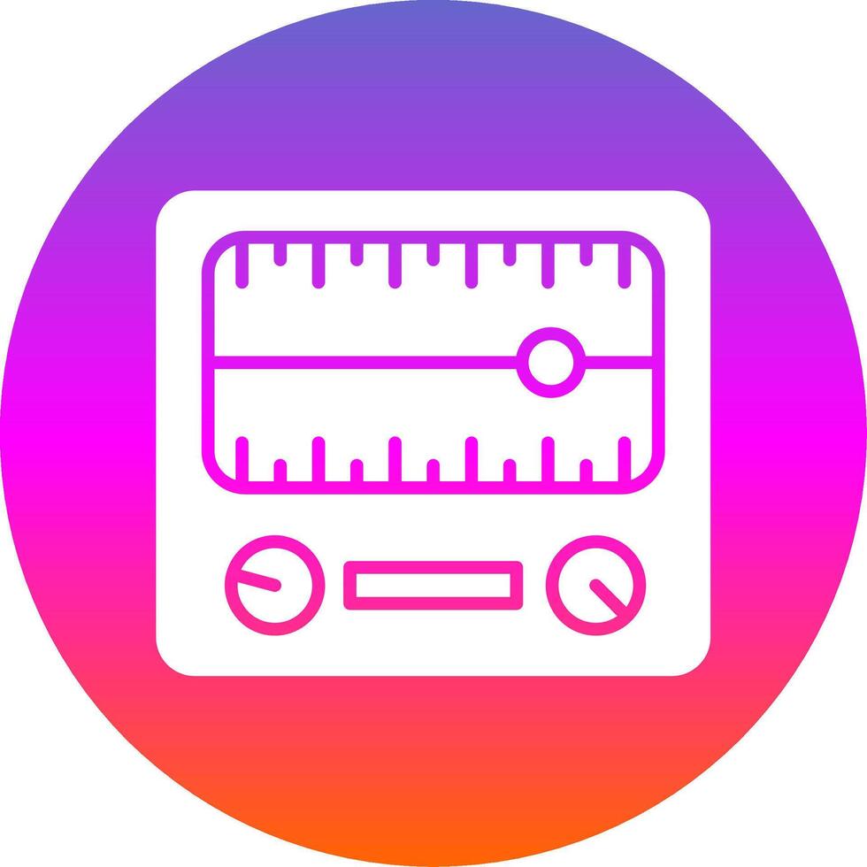 Dial Glyph Gradient Circle Icon Design vector