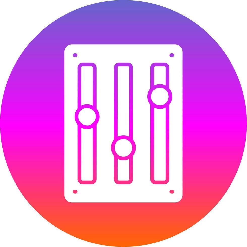 Music Adjust Glyph Gradient Circle Icon Design vector
