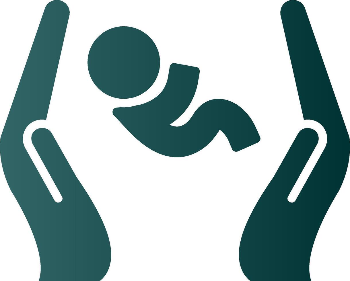 Postnatal Care Glyph Gradient Icon vector