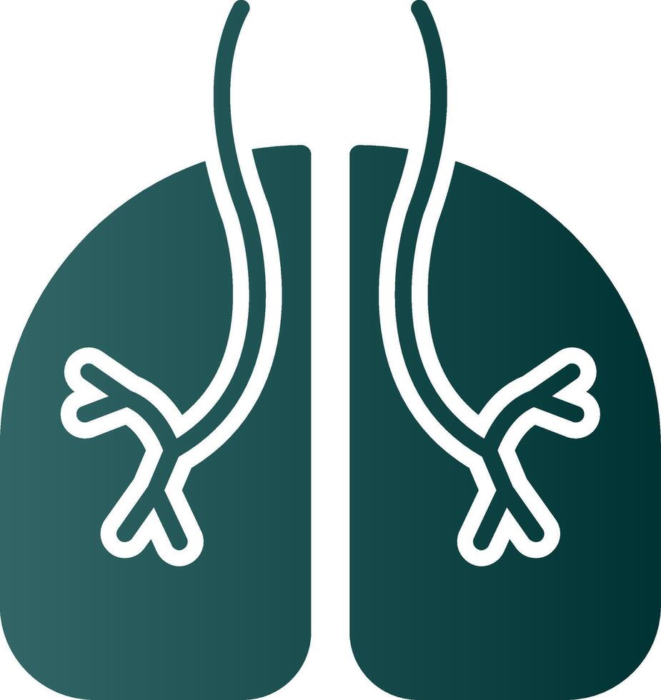 Pulmonology Glyph Gradient Icon vector