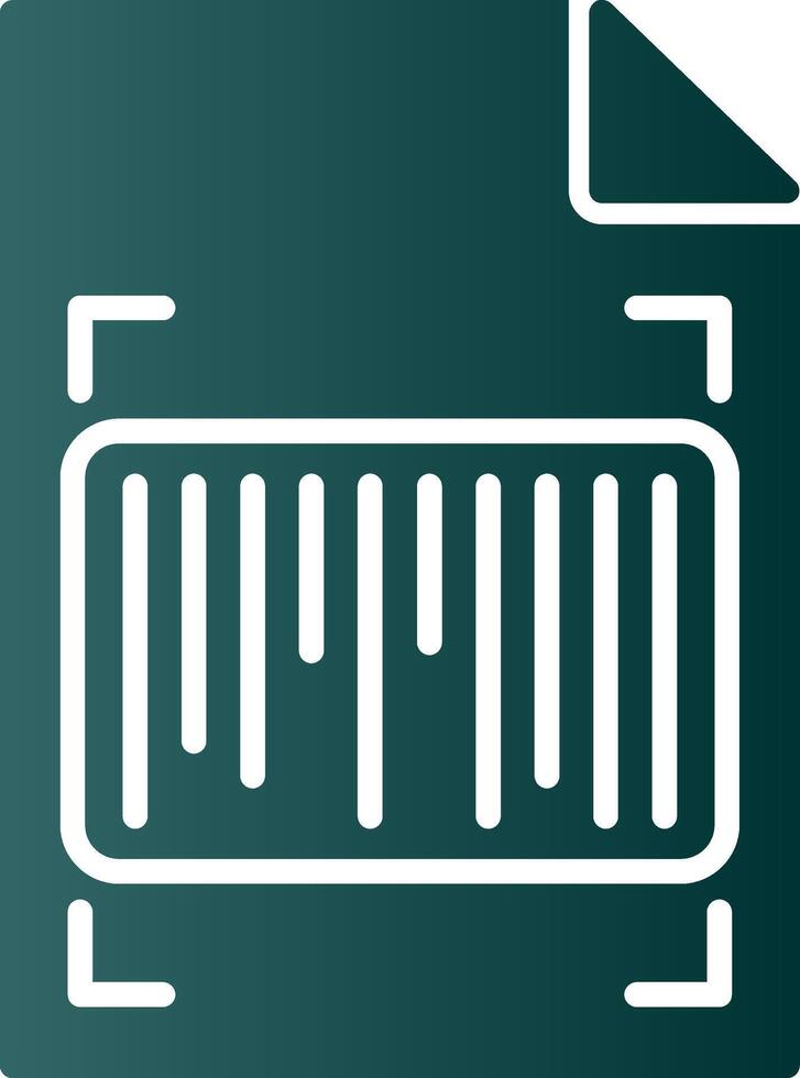 Barcode Glyph Gradient Icon vector