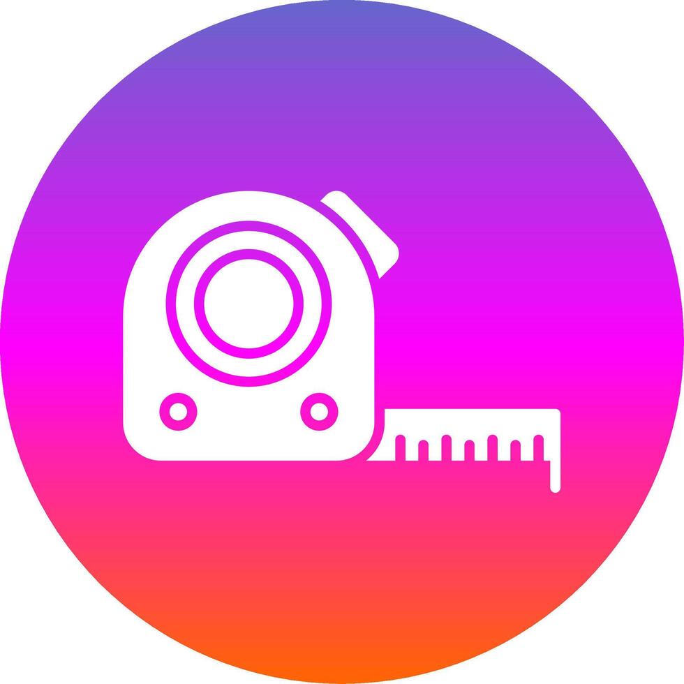 Tape Measure Glyph Gradient Circle Icon Design vector
