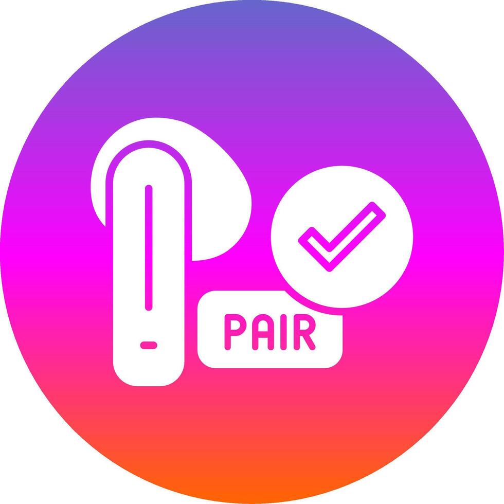 Pairing Glyph Gradient Circle Icon Design vector