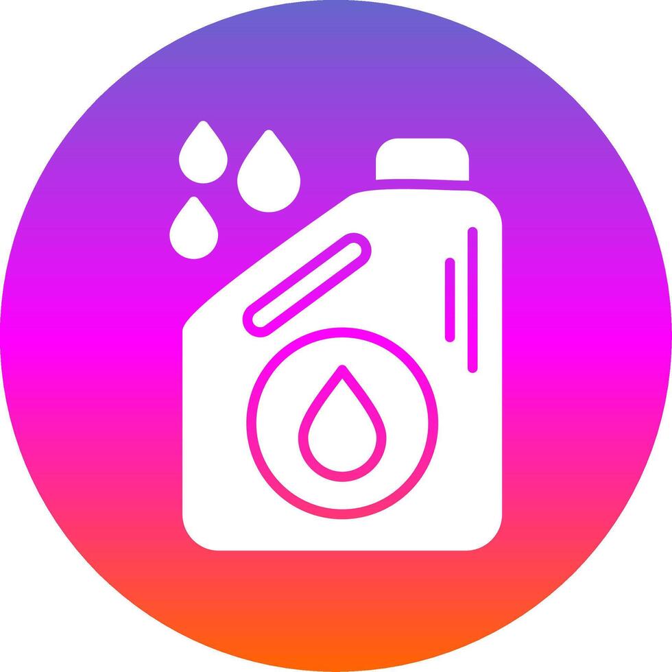 Oil Glyph Gradient Circle Icon Design vector