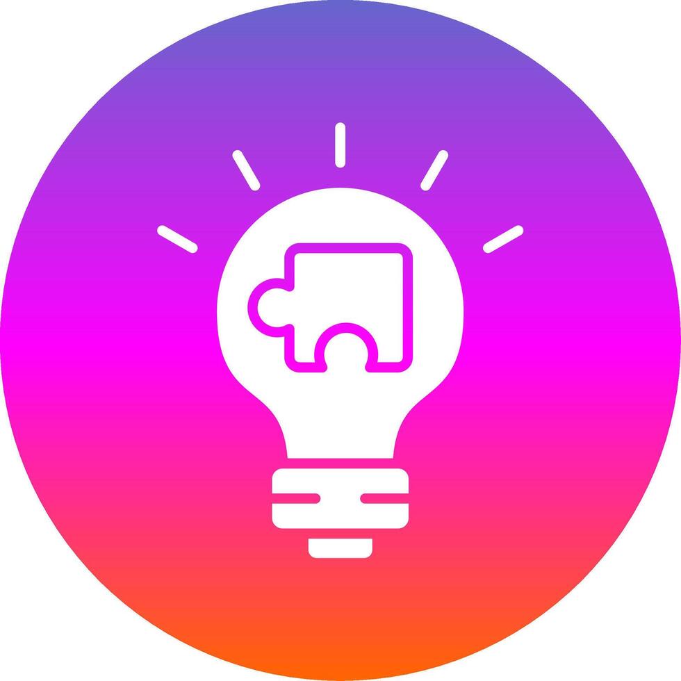 Solution Glyph Gradient Circle Icon Design vector