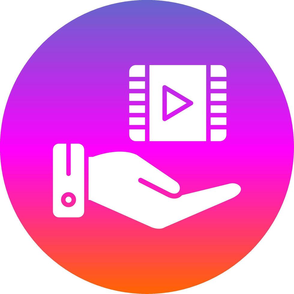 Glyph Gradient Circle Icon Design vector