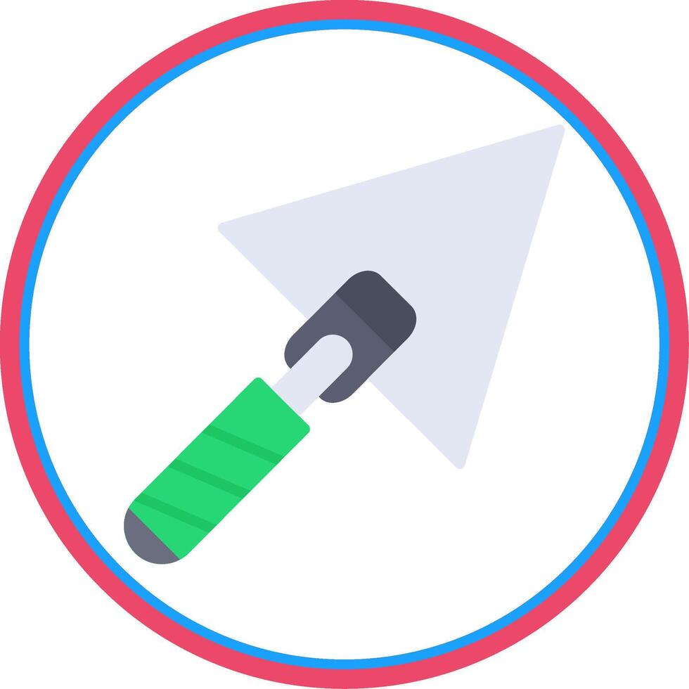 Trowel Flat Circle Icon vector