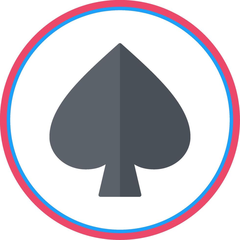 Spade Flat Circle Icon vector
