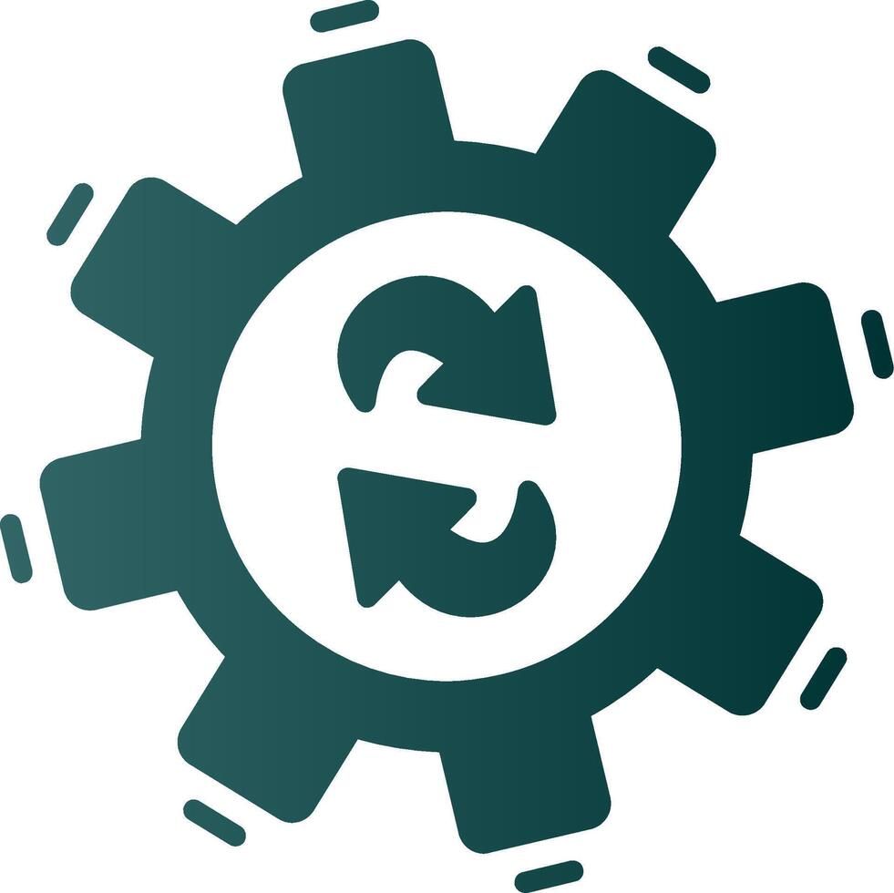 Processig Glyph Gradient Icon vector