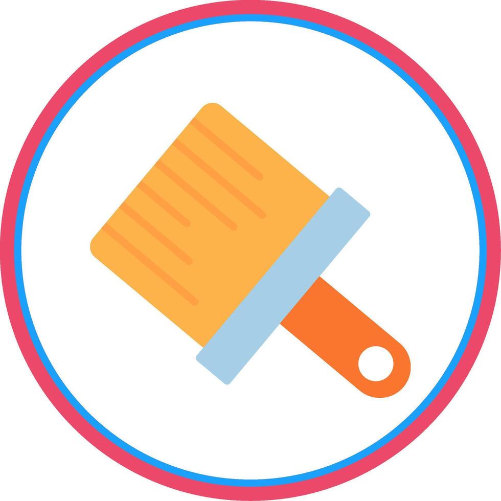 Paint Brush Flat Circle Icon vector