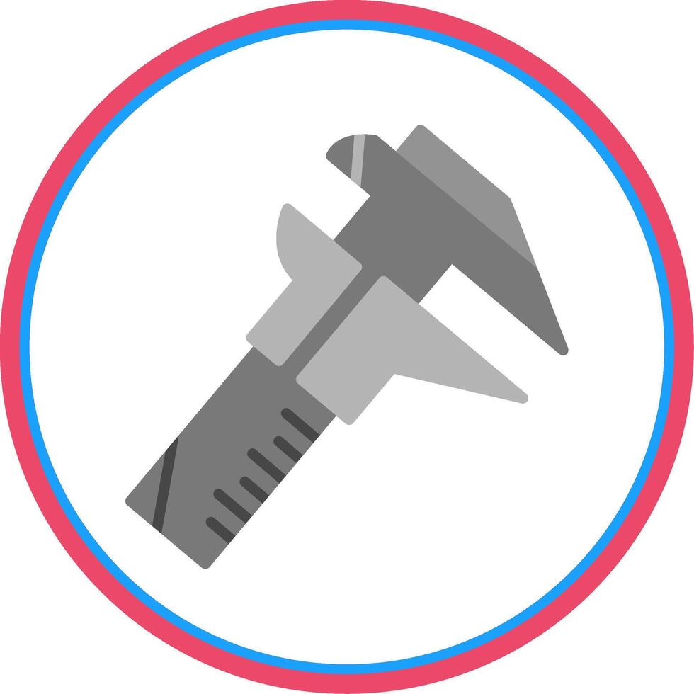 Caliper Flat Circle Icon vector