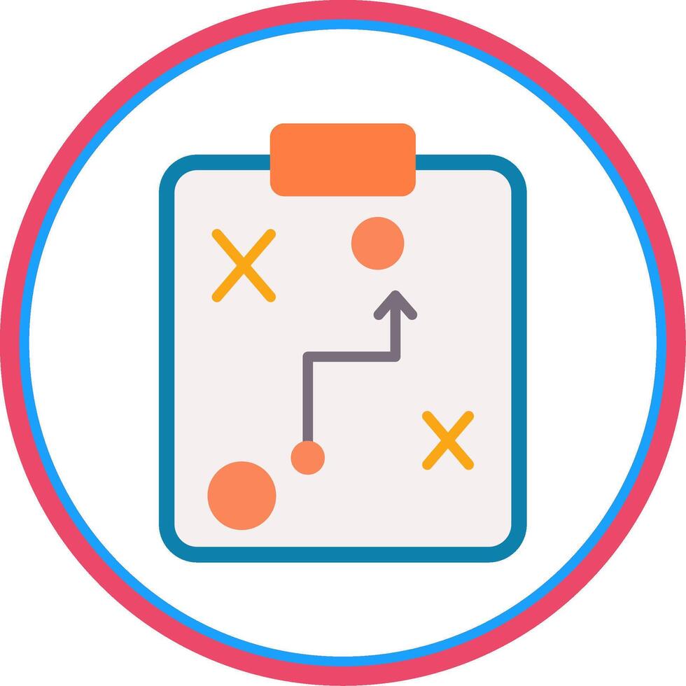 Planning Flat Circle Icon vector