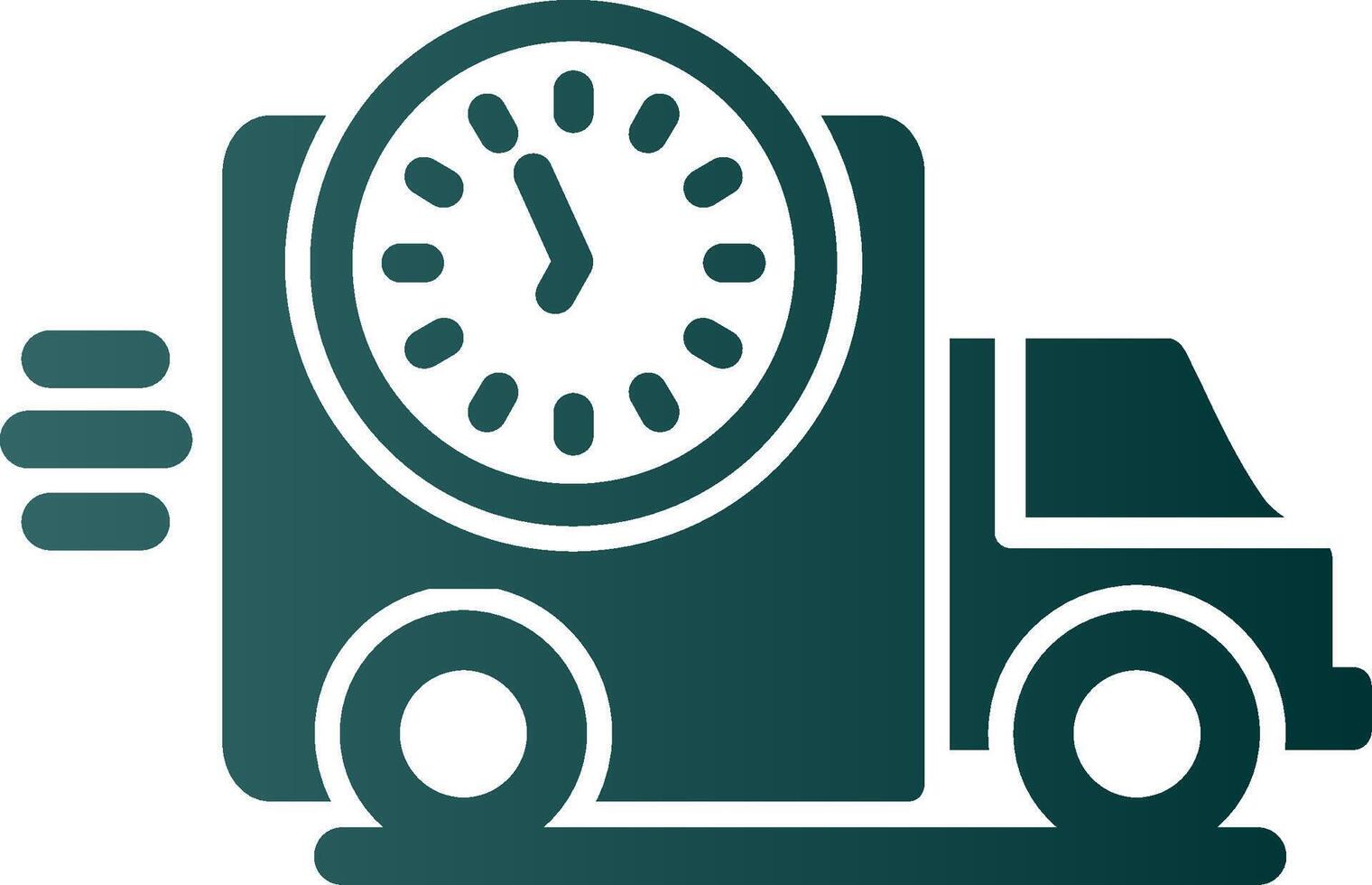 Delivery Time Glyph Gradient Icon vector
