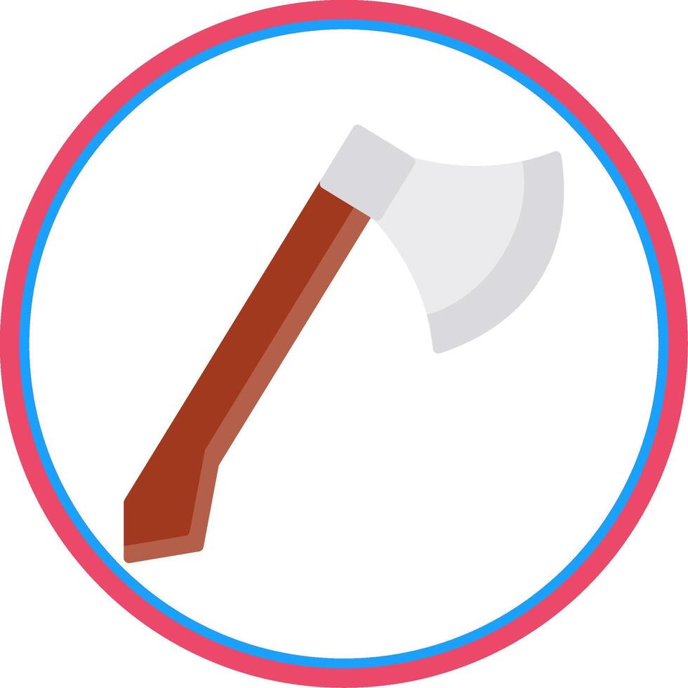 Axe Flat Circle Icon vector