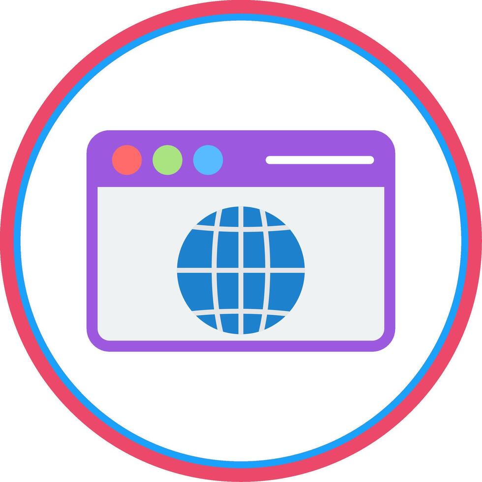 Web Flat Circle Icon vector